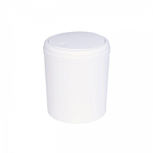 Ведро для мусора 5 л Bisk 08344 матовое белое