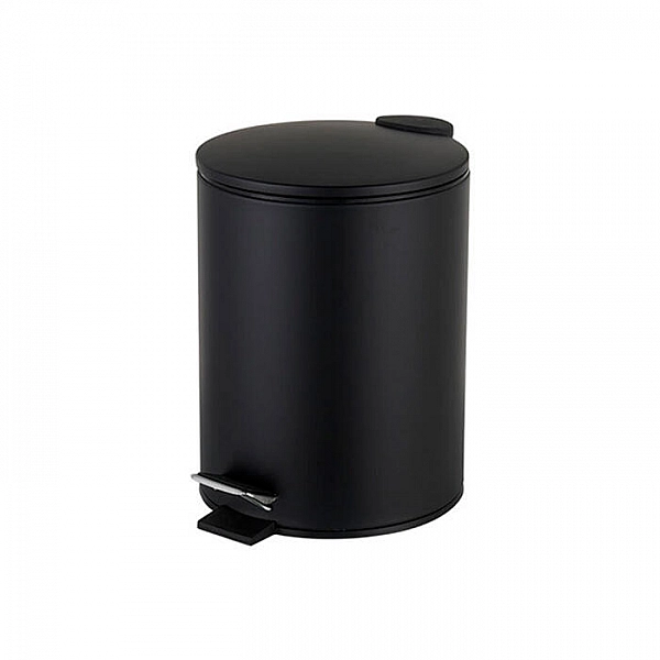 Ведро с педалью 5 л Bisk Caspian 90022 с тонкой крышкой черное