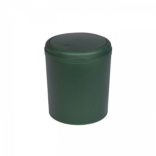 Ведро для мусора 5 л Bisk 08348 пластиковое темно-зеленое