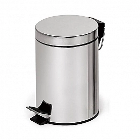 Ведро для мусора 5 л Bisk Caspian 90012 с педалью хром