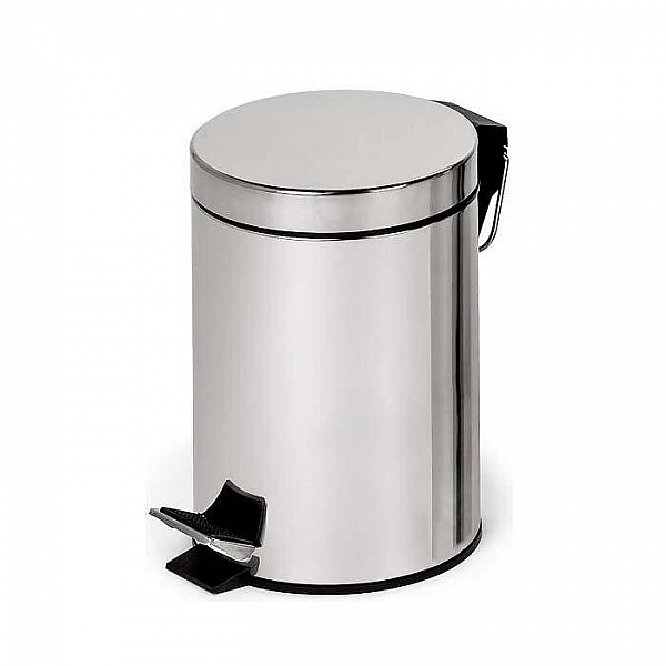 Ведро для мусора 10 л Caspian 90024 с педалью хром