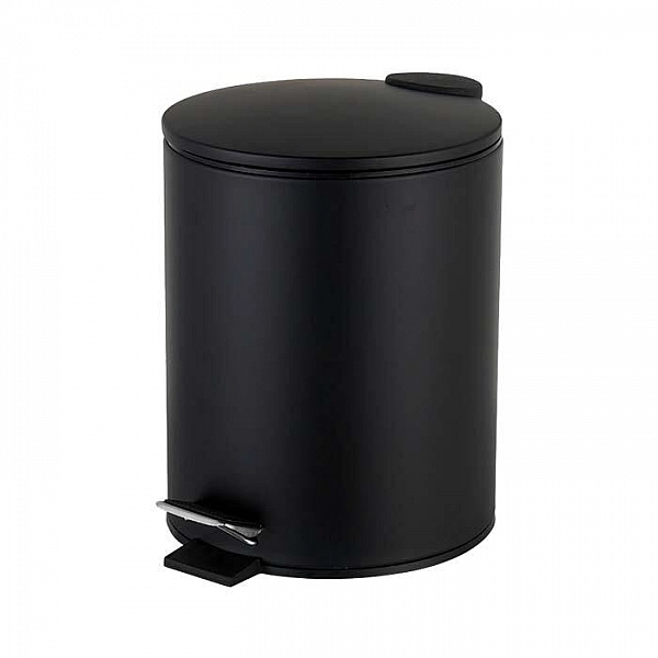 Ведро для мусора 7 л Caspian 90050 с педалью черный