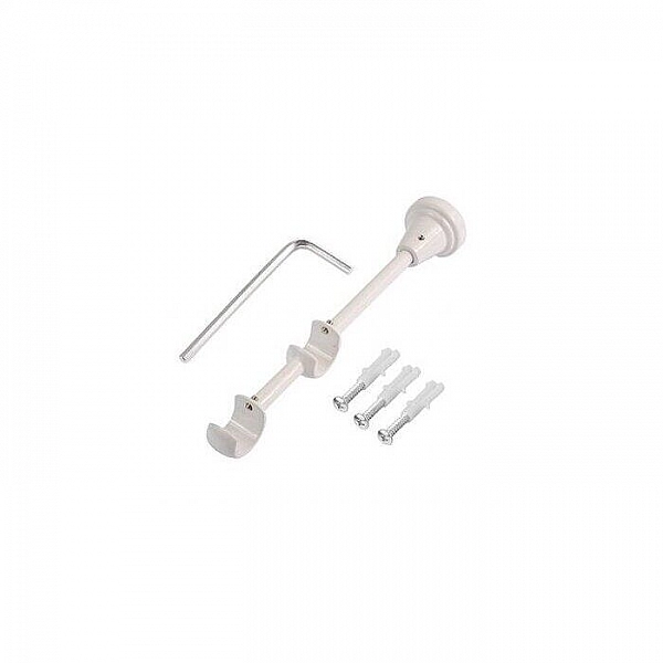 Держатель двойной Lm Decor YB007 D19/19 мм белый глянец