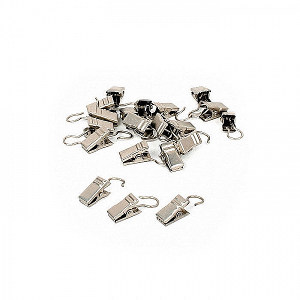 Комплект зажимов Delfa СЗФ-9029 для металических колец 20 шт хром матовый