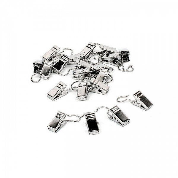 Комплект зажимов Delfa СЗФ-9030 для металических колец 20 шт хром