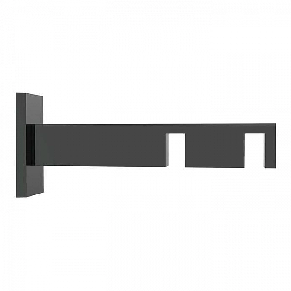 Держатель двойной Lm Decor Флэт Лайн Черный матовый