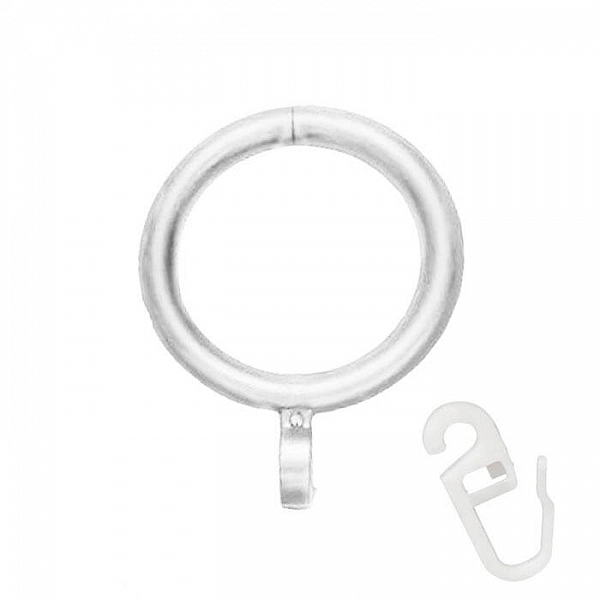 Кольцо с крючком Lm Decor 16/19 мм 10 шт белый глянец