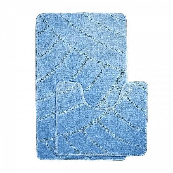 Комплект ковриков для ванной комнаты Banyolin Economic голубой 55*90 см 45*55 см