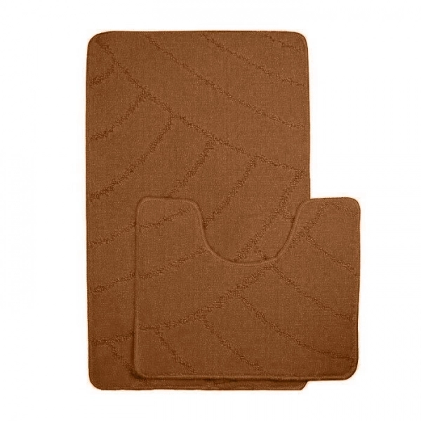 Комплект ковриков для ванной комнаты Banyolin Economic коричневый 55*90 см 45*55 см