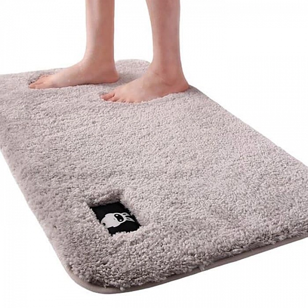 Коврик для ванной комнаты Illu 2310322 серый с эмблемой 50*80 см