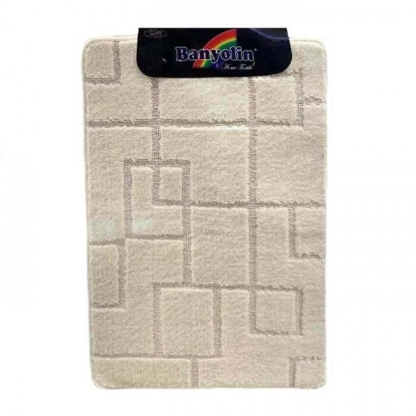 Комплект ковриков для ванной комнаты Banyolin Classic кремовый 60*100 см и 50*60 см