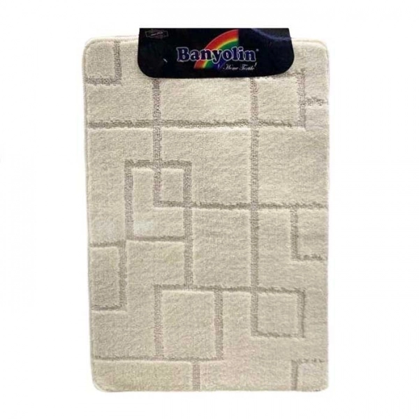 Комплект ковриков для ванной комнаты Banyolin Economic кремовый 55*90 см 45*55 см
