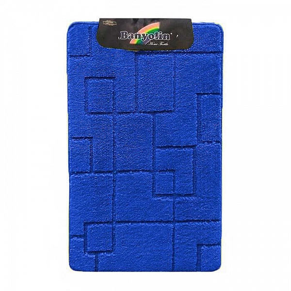 Комплект ковриков для ванной комнаты Banyolin Economic синий 55*90 см и 45*55 см