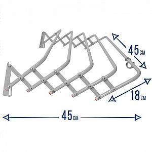Сушилка для белья настенная Nika СН45/С раздвижная 0.45 м 5 прутьев. Изображение - 5