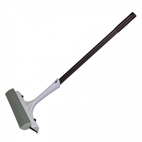 Щетка для мытья окон Plastic Republic Quadra Line SV3067СБ с сеткой и ручкой 44 см серебряный