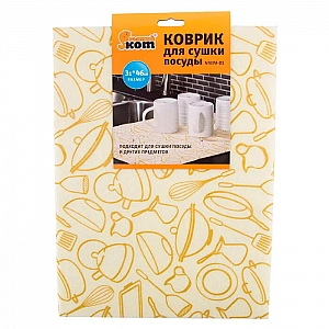 Коврик для сушки посуды Рыжий Кот NWM-01 из нетканки 31*46 см. Изображение - 1