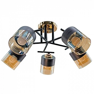 Светильник Айтин-Про НПБ 02-5*60-101 A4128/5 чёрный/золото