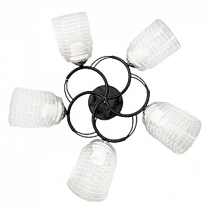 Светильник Айтин-Про НПБ 02-5*60-101 K2246/5 чёрный/хром