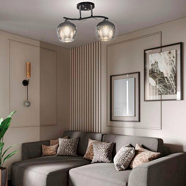 Светильник Айтин-Про НПБ 02-2*60-101 5004/2 черный/хром