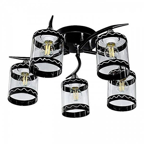 Светильник Айтин-Про НПБ 02-5*60-101 6268/5 черный/хром