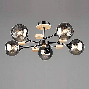 Светильник Айтин-Про НПБ 02-5*60-105 N6780/5 черный/дерево. Изображение - 1