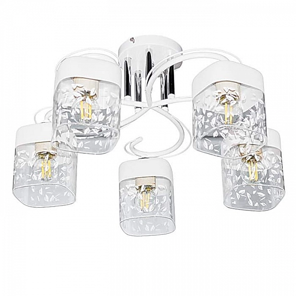 Светильник Айтин-Про НПБ 02-5*60-101 XA1520B/5 белый/хром