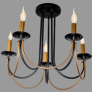 Светильник Айтин-Про НПБ 02-5*60-102 52294/5 золото/черный. Изображение - 1