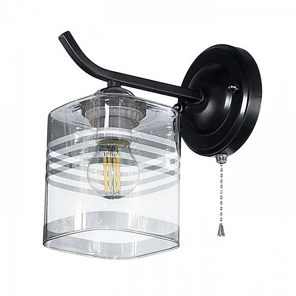 Светильник настенный Айтин-Про НББ 03-60-101 70209/1W черный/хром