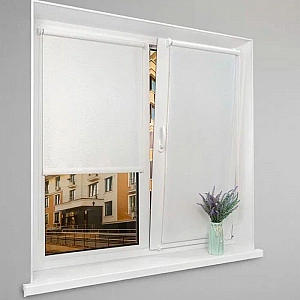 Рулонная штора Lm Decor Гранж LM 46-01 52*160 см белый. Изображение - 5
