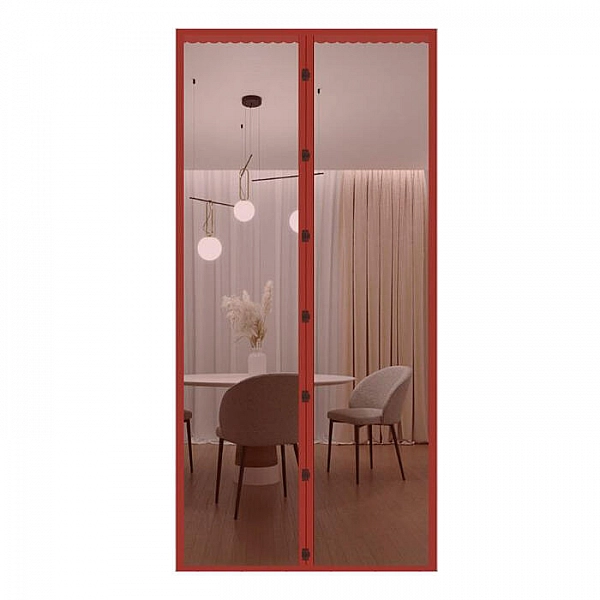 Штора антимоскитная на дверь на магнитах SweetSun 100*210 см коричневый