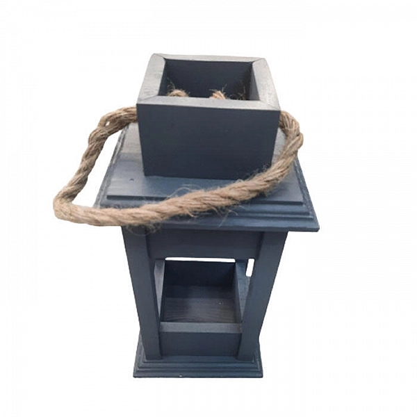 Декоративное изделие Фонарь интерьерный ФОН018 №18 черный 27*13*4.5 см