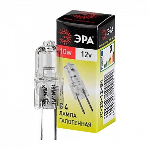 Лампа галогенная ЭРА G4-JC-10W-12V капсула