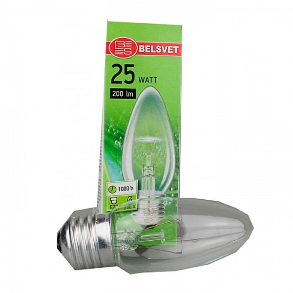 Лампа накаливания Belsvet ДС230-60-3 E27 в коробке