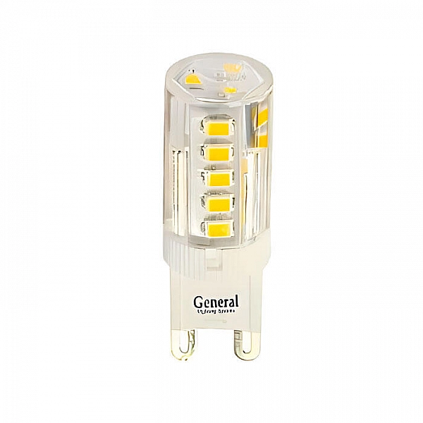 Лампа светодиодная General 653900 GLDEN-G9-5-P-220-4500 653900