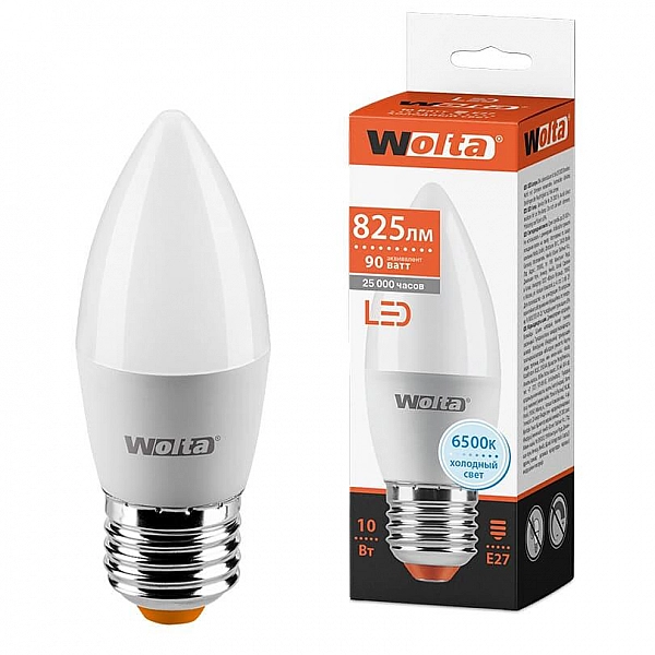 Лампа светодиодная Wolta 25WC10E27 10Вт E27 6500К