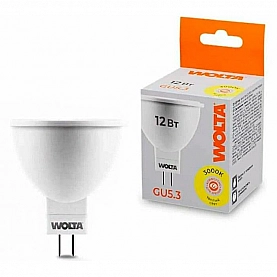 Лампа светодиодная Wolta 25YPAR16-230-12GU5.3 MR16 12Вт 975 Лм 3000К