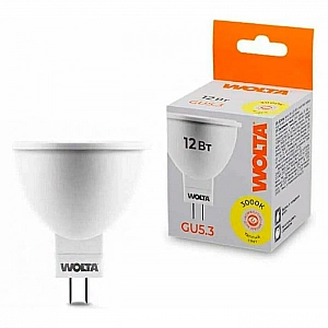 Лампа светодиодная Wolta 25YPAR16-230-12GU5.3 MR16 12Вт 975 Лм 3000К