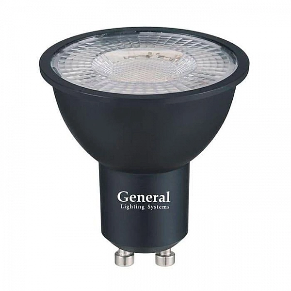 Лампа светодиодная General GLDEN-MR16-DIF-10-230-GU10-2700 662111 черная