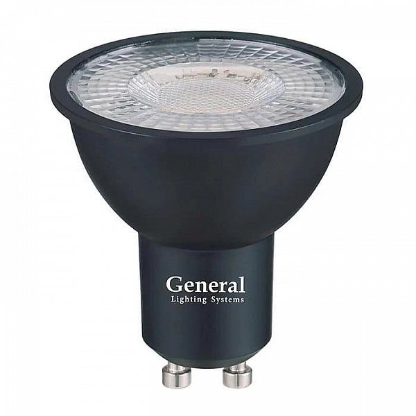 Лампа светодиодная General GLDEN-MR16-DIF-10-230-GU10-4500 662110 черная