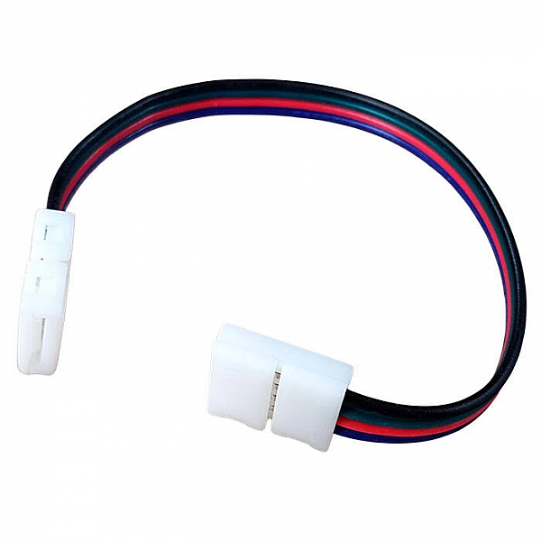 Коннектор Truenergy 23005 двухсторонний 2 клипсы с проводам для RGB светодиодной ленты 12V/24V 3A