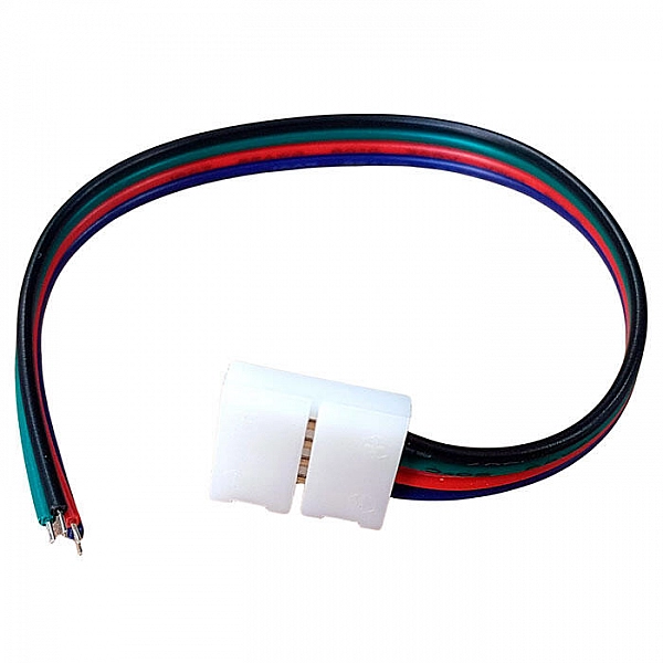Коннектор Truenergy 23004 односторонний 1 клипса с проводами для RGB светодиодной ленты 12V/24V 3A