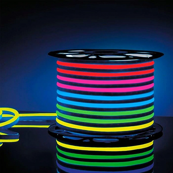 Кусок Лента светодиодная Elektrostandard Гибкий неон LS001 220V 12W 80Led 5050 IP67 RGB односторонний 1 м