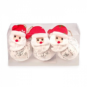 Набор елочных шаров Ausini HE20248-75 8 см 3 шт