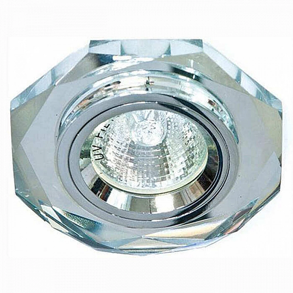 Светильник Feron DL8020-2 19701 MR16 G5.3 12V D90 мм серебро