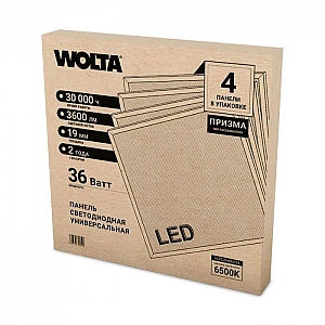 Панель светодиодная Wolta Призма ULPC36W60-04 универсальная 36Вт 6500К 3600Лм IP20. Изображение - 2