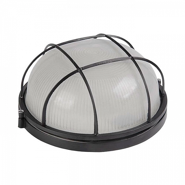 Светильник Свет НБП 03-100-002 круг с решеткой черный