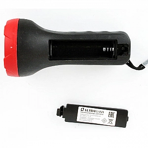 Фонарь Ultraflash LED16014 14253 1+4SMD LED 2 режима 1*R6 черный пластик. Изображение - 3