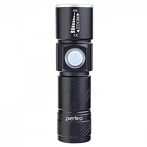 Фонарь Perfeo Regs PL-304 LED 120LM Zoom встроенный аккумулятор 600мАч алюминий