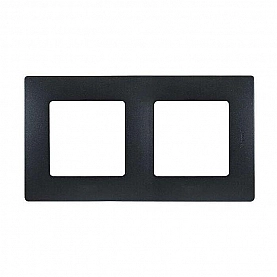 Рамка Legrand Etika 672582 2 поста антрацит