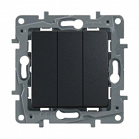 Выключатель Legrand Etika 672613 3 клавиши антрацит